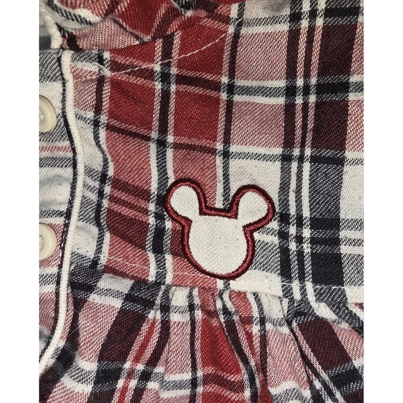 Disney Flannel Pajama Gown Mickey‎ Mouse Holiday Plaid Christmas Girl Size 7/8 - Picture 10 of 10